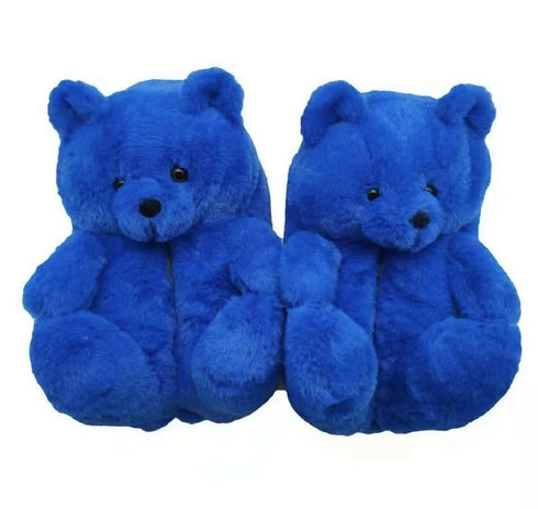 Plush Fur Teddy Bear Slippers
